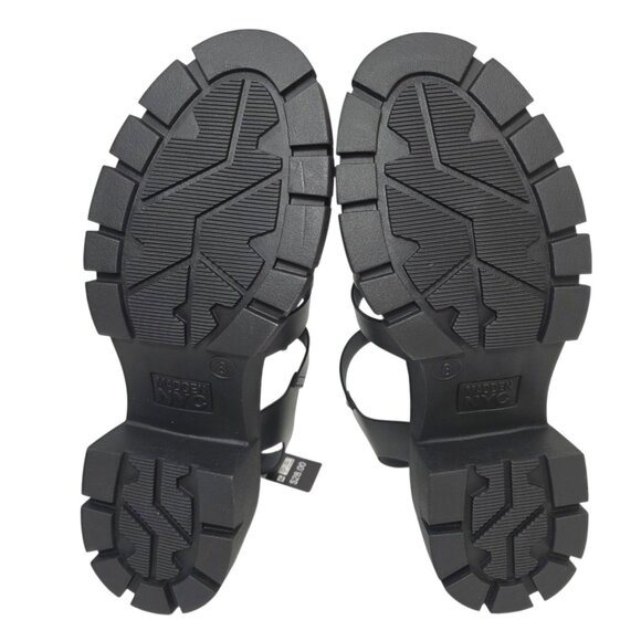 Steve Madden NYC Women's Fisherman Sandals Block Heel Size 8-11 Black With Box - Picture 9 of 12